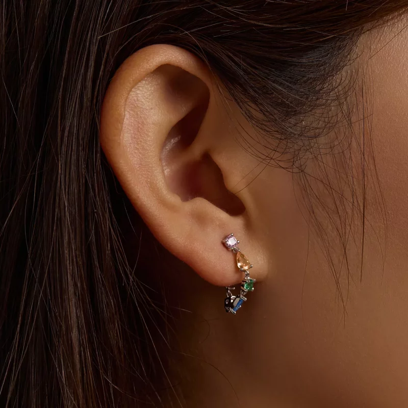 (afbeelding voor) Pandora Style Kleur Zirconium Tassel Oorknopjes - BSE558 - Bekijken 8