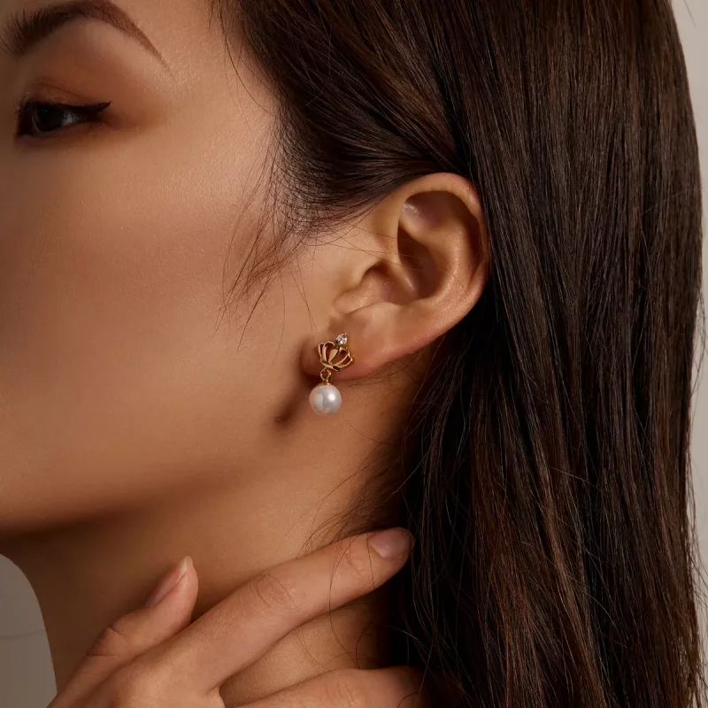 (afbeelding voor) Pandora Style Kroon Shell Kralen Oorknopjes - BSE549 - Bekijken 7