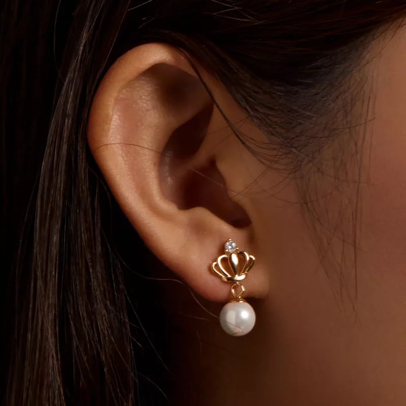 (afbeelding voor) Pandora Style Kroon Shell Kralen Oorknopjes - BSE549 - Bekijken 8