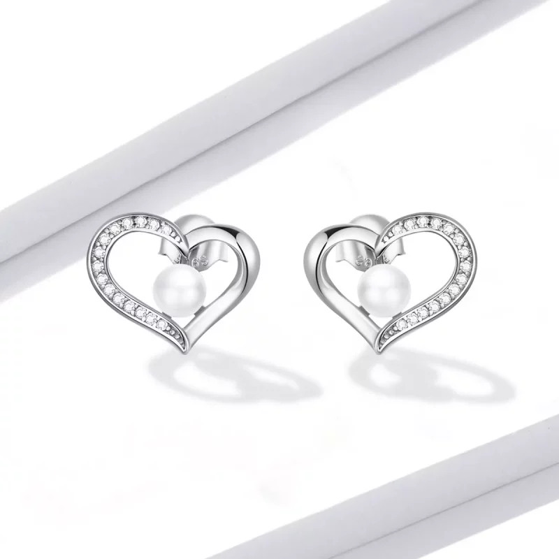 (afbeelding voor) Pandora Style Love Shell Kralen - Eenvoudig Oorknopjes - BSE550-A - Bekijken 2
