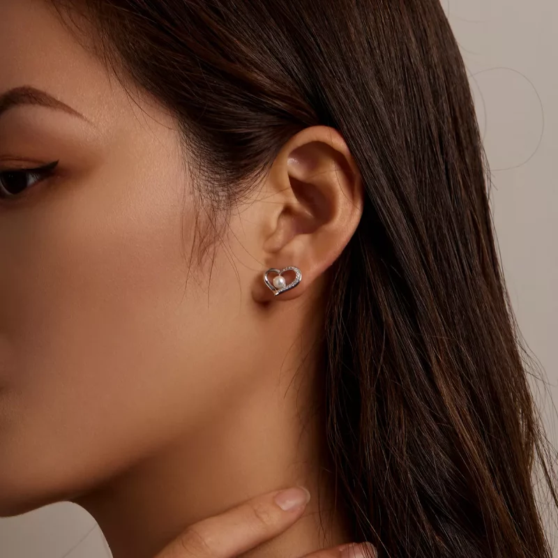 (afbeelding voor) Pandora Style Love Shell Kralen - Eenvoudig Oorknopjes - BSE550-A - Bekijken 3
