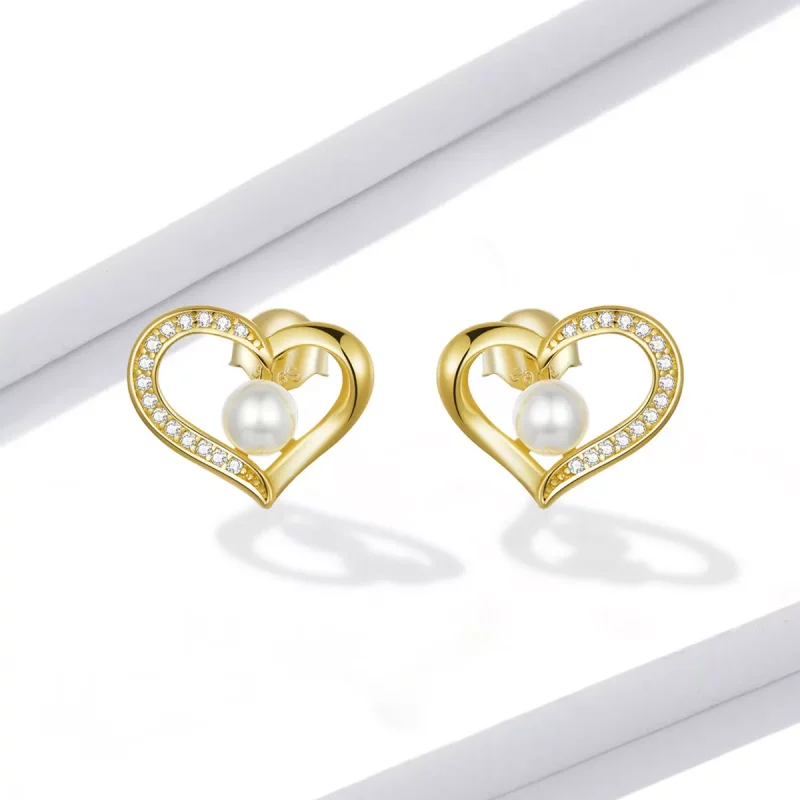 (afbeelding voor) Pandora Style Love Shell Kralen - Eenvoudig Oorknopjes - BSE550-B - Bekijken 2
