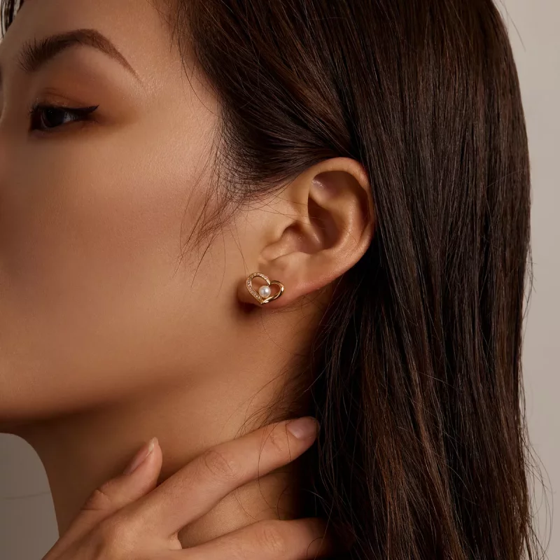 (afbeelding voor) Pandora Style Love Shell Kralen - Eenvoudig Oorknopjes - BSE550-B - Bekijken 3