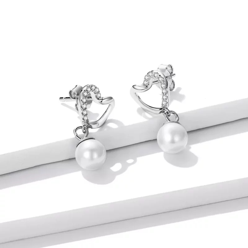 (afbeelding voor) Pandora Style Love Shell Kralen-Elegant Oorknopjes - BSE552 - Bekijken 2