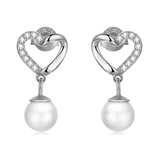 (afbeelding voor) Pandora Style Love Shell Kralen-Elegant Oorknopjes - BSE552