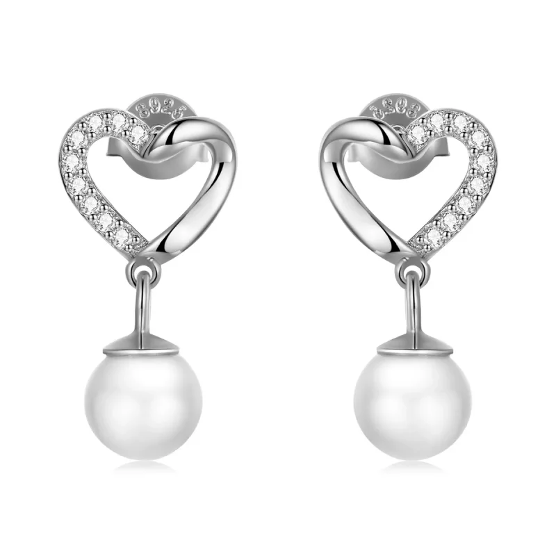 (afbeelding voor) Pandora Style Love Shell Kralen-Elegant Oorknopjes - BSE552