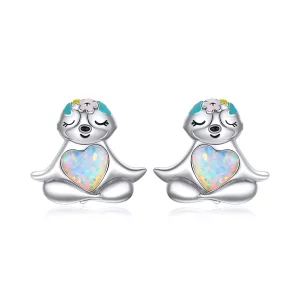 (afbeelding voor) Pandora Style Luiaard Oorknopjes - BSE483