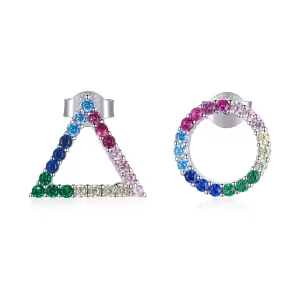 Pandora Style Meetkunde Oorknopjes - BSE482 (afbeelding voor) Pandora Style Meetkunde Oorknopjes - BSE482