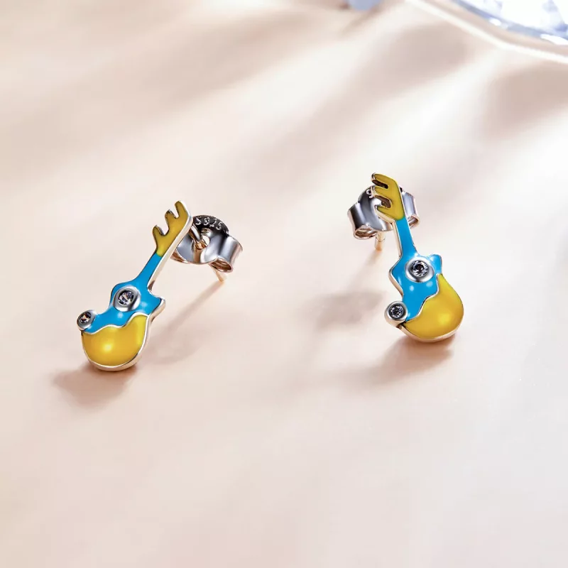 (afbeelding voor) Pandora Style Mini Gitaar Oorknopjes - SCE1217 - Bekijken 2