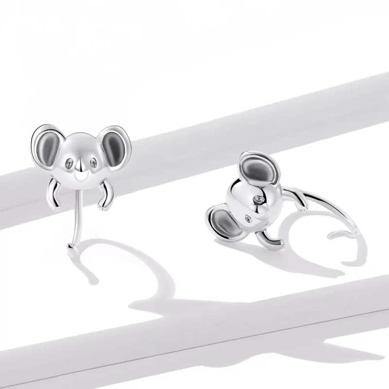 (afbeelding voor) Pandora Style Mini Koala Oorknopjes - BSE566 - Bekijken 3