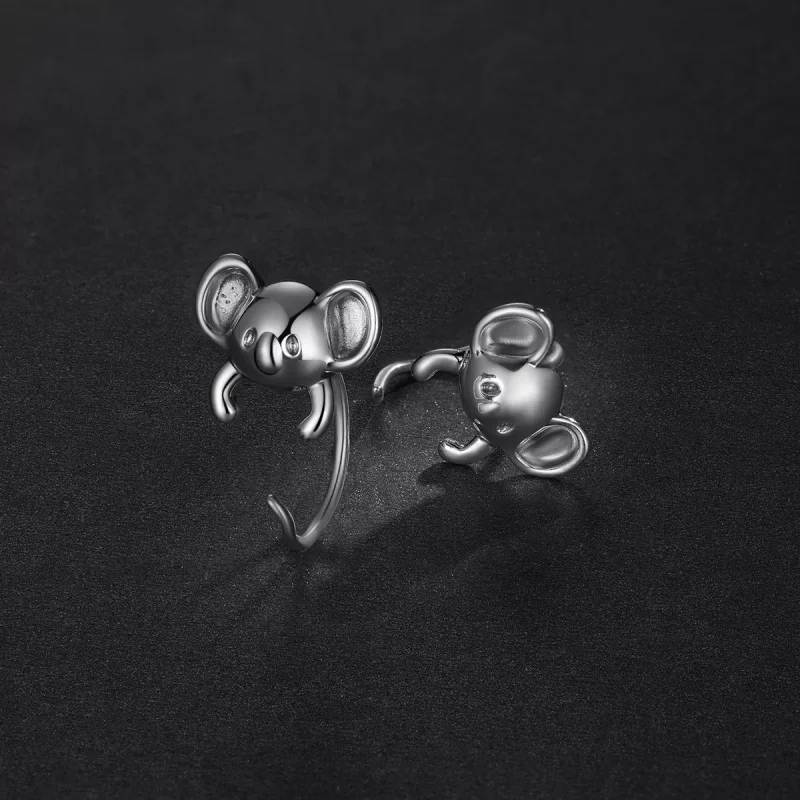 (afbeelding voor) Pandora Style Mini Koala Oorknopjes - BSE566 - Bekijken 5
