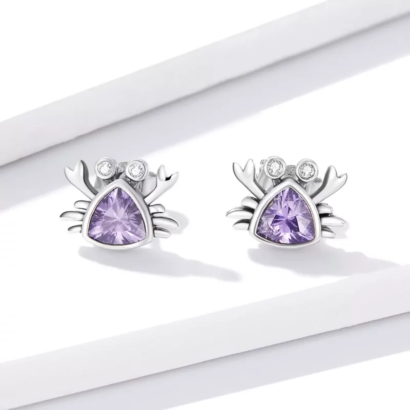(afbeelding voor) Pandora Style Mini Krab Oorknopjes - BSE572 - Bekijken 2