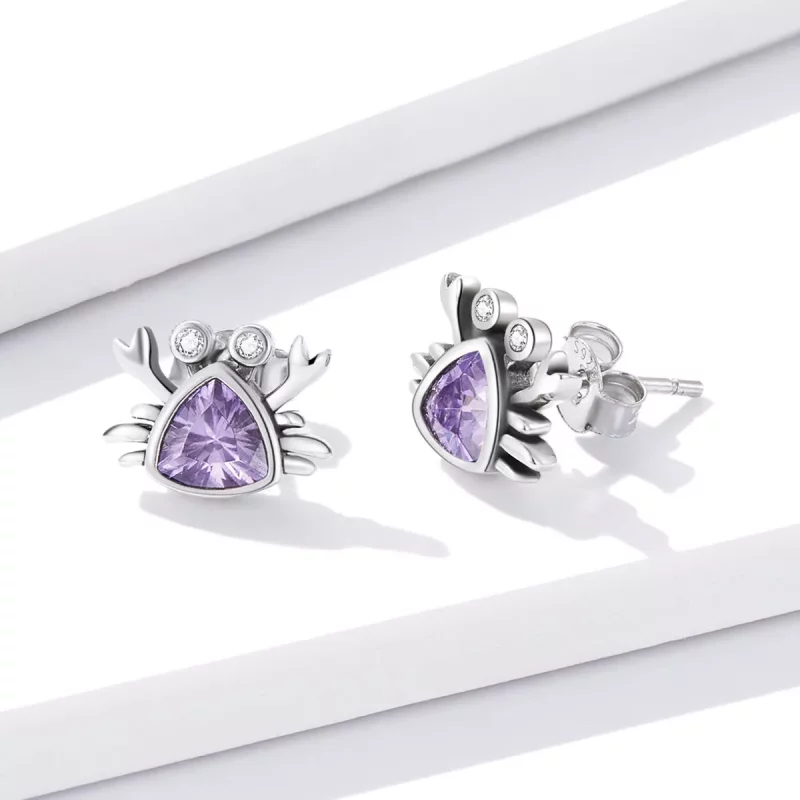(afbeelding voor) Pandora Style Mini Krab Oorknopjes - BSE572 - Bekijken 3