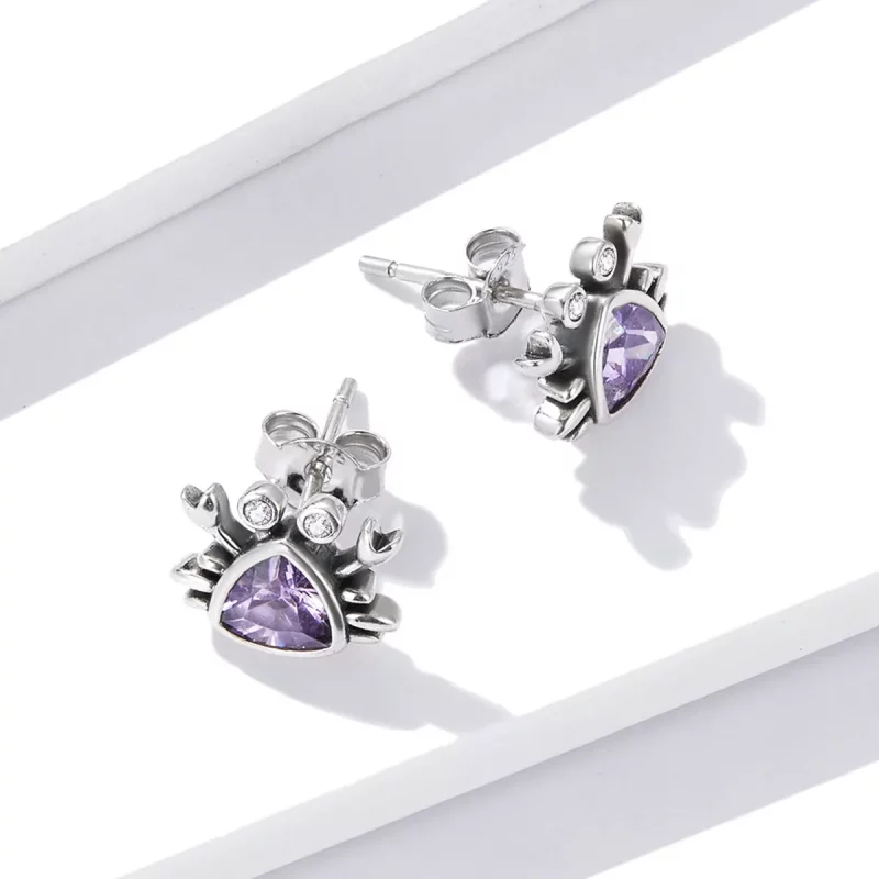 (afbeelding voor) Pandora Style Mini Krab Oorknopjes - BSE572 - Bekijken 4