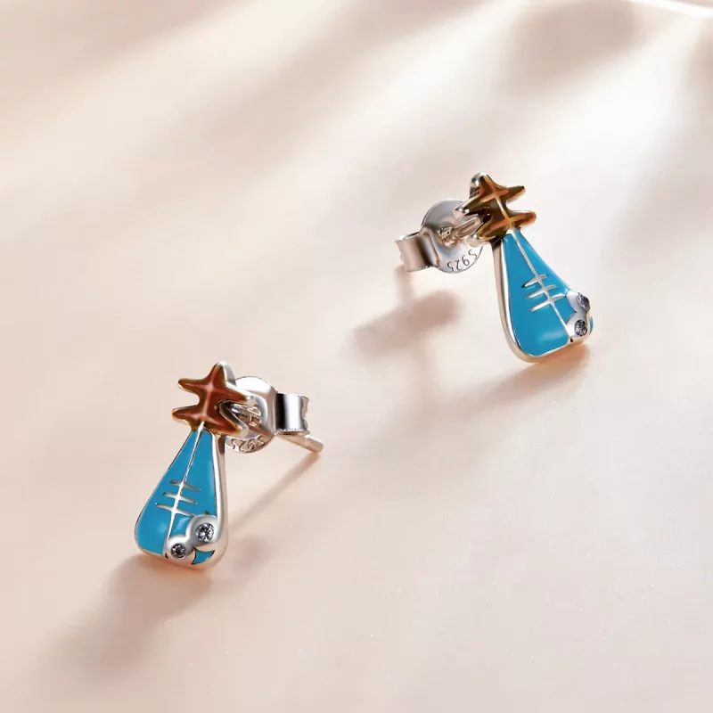 (afbeelding voor) Pandora Style Mini luit Oorknopjes - SCE1216 - Bekijken 2