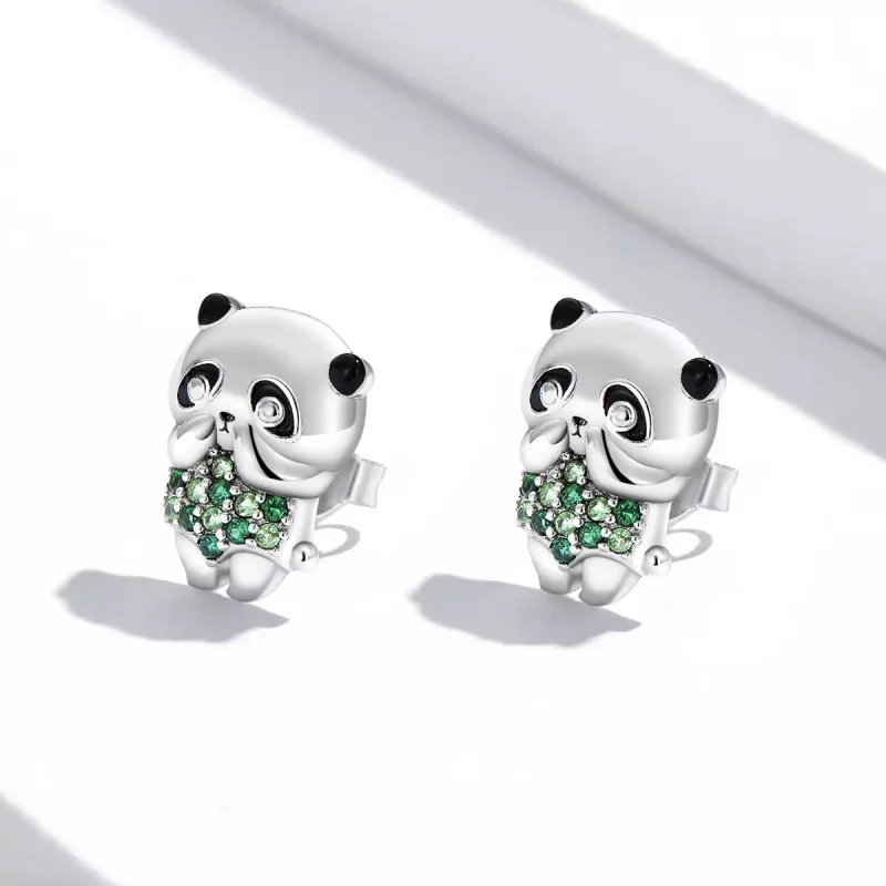 (afbeelding voor) Pandora Style Mini Panda Oorknopjes - SCE1370 - Bekijken 2