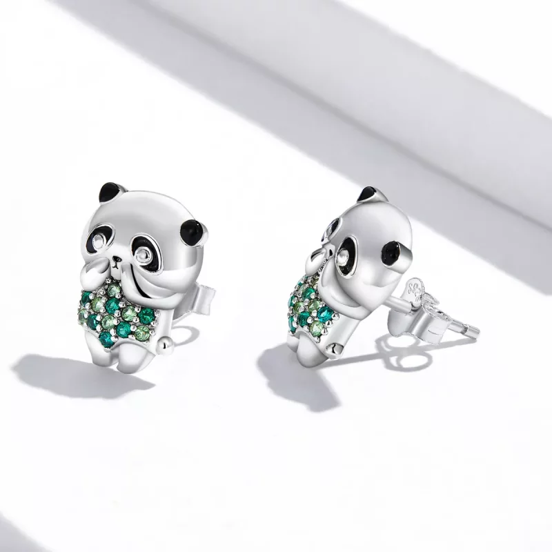 (afbeelding voor) Pandora Style Mini Panda Oorknopjes - SCE1370 - Bekijken 3