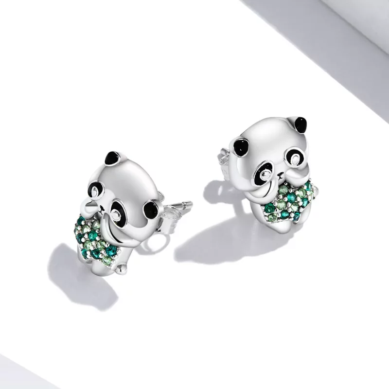 (afbeelding voor) Pandora Style Mini Panda Oorknopjes - SCE1370 - Bekijken 4