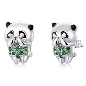 (afbeelding voor) Pandora Style Mini Panda Oorknopjes - SCE1370