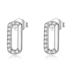 Pandora Style Mini Paper Clip Oorknopjes - SCE1330 (afbeelding voor) Pandora Style Mini Paper Clip Oorknopjes - SCE1330