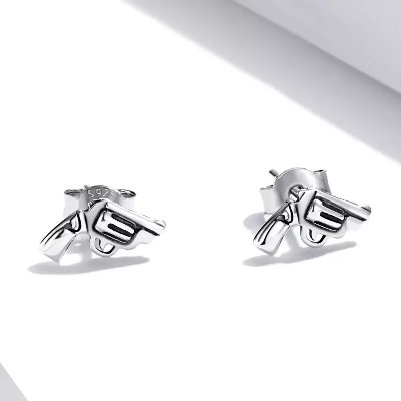 (afbeelding voor) Pandora Style Mini Pistool Oorknopjes - SCE1293 - Bekijken 2