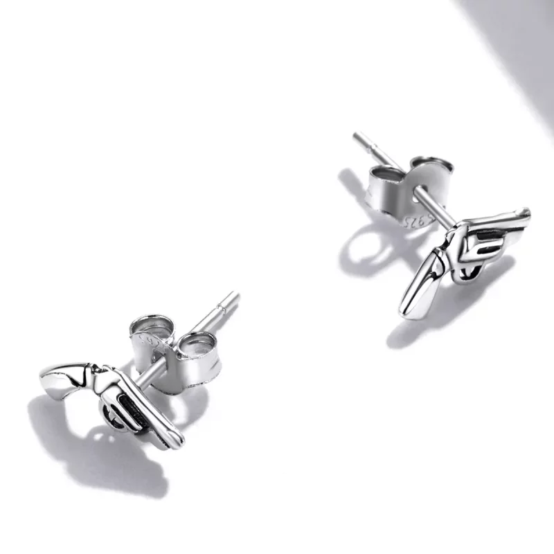 (afbeelding voor) Pandora Style Mini Pistool Oorknopjes - SCE1293 - Bekijken 3