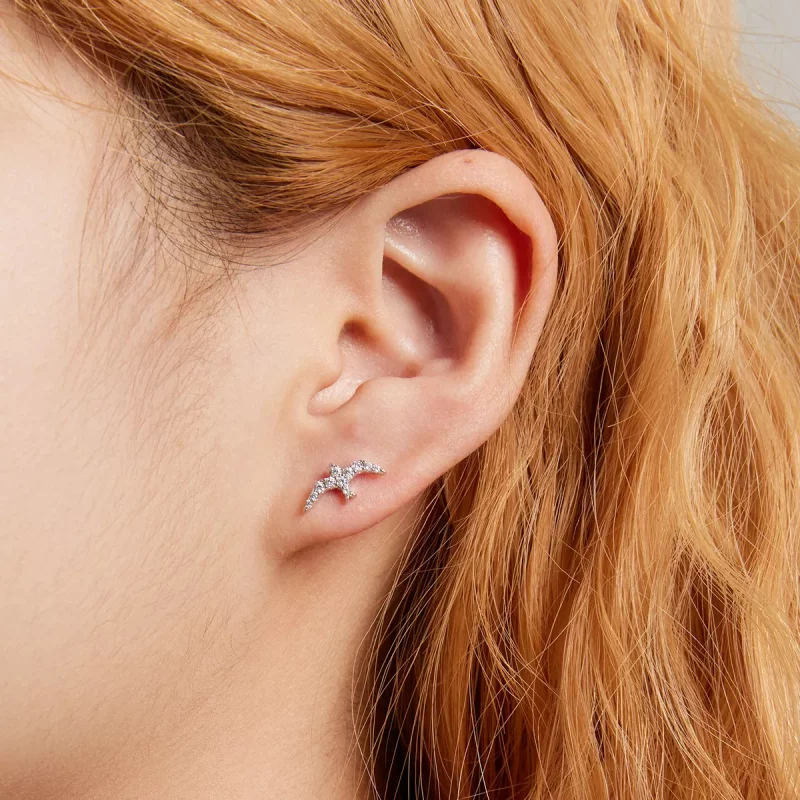 (afbeelding voor) Pandora Style Mini Slik Oorknopjes - BSE594 - Bekijken 8