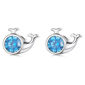 Pandora Style Mini Walvis Oorknopjes - SCE1366 (afbeelding voor) Pandora Style Mini Walvis Oorknopjes - SCE1366