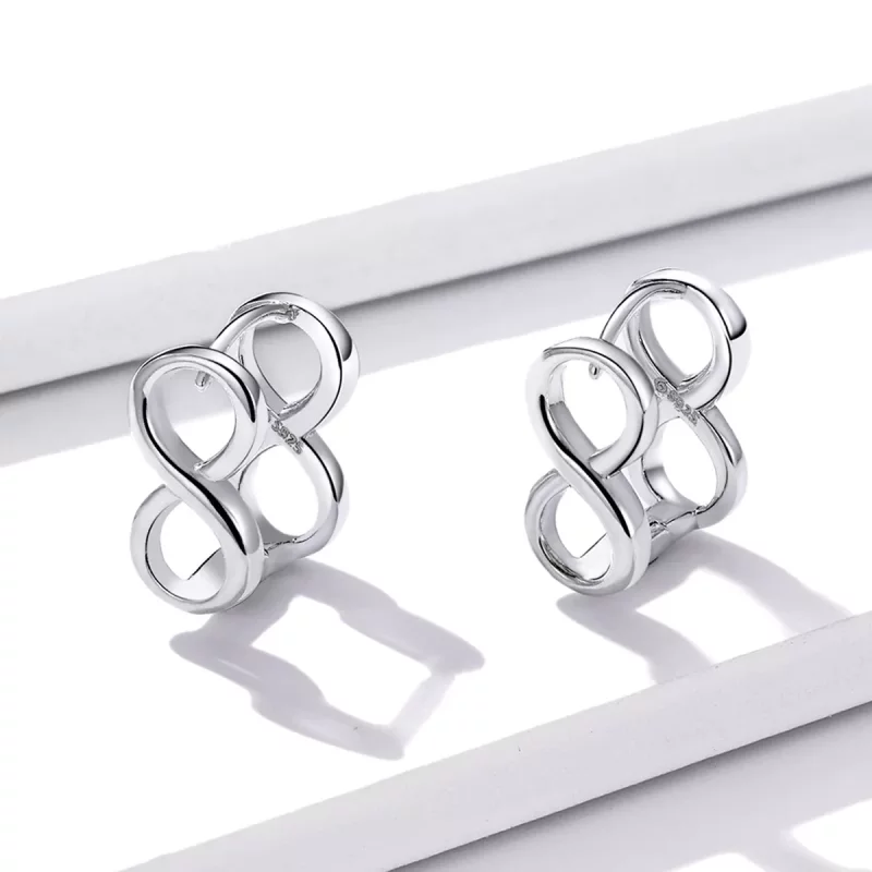 (afbeelding voor) Pandora Style Minimalisme - Oneindigheid Oorknopjes - BSE503 - Bekijken 2