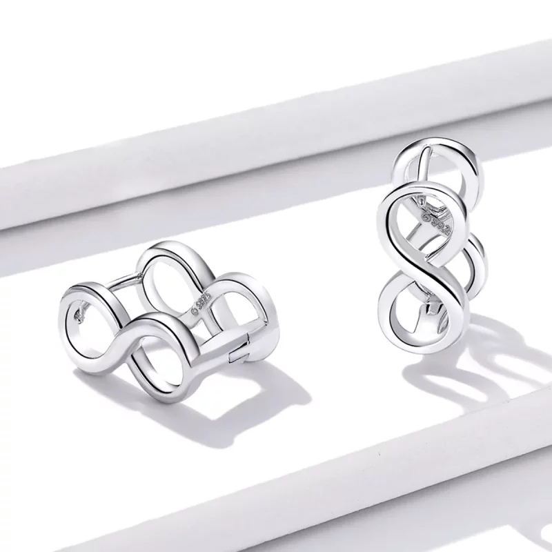 (afbeelding voor) Pandora Style Minimalisme - Oneindigheid Oorknopjes - BSE503 - Bekijken 3