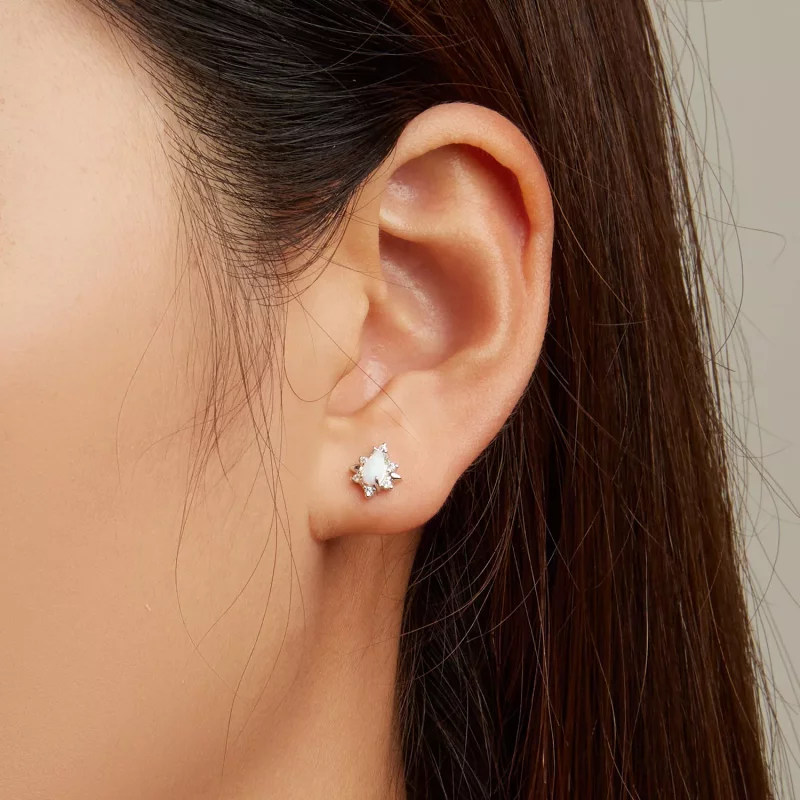 (afbeelding voor) Pandora Style Opaal Drop Oorknopjes - BSE685 - Bekijken 7