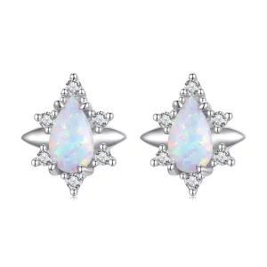 (afbeelding voor) Pandora Style Opaal Drop Oorknopjes - BSE685