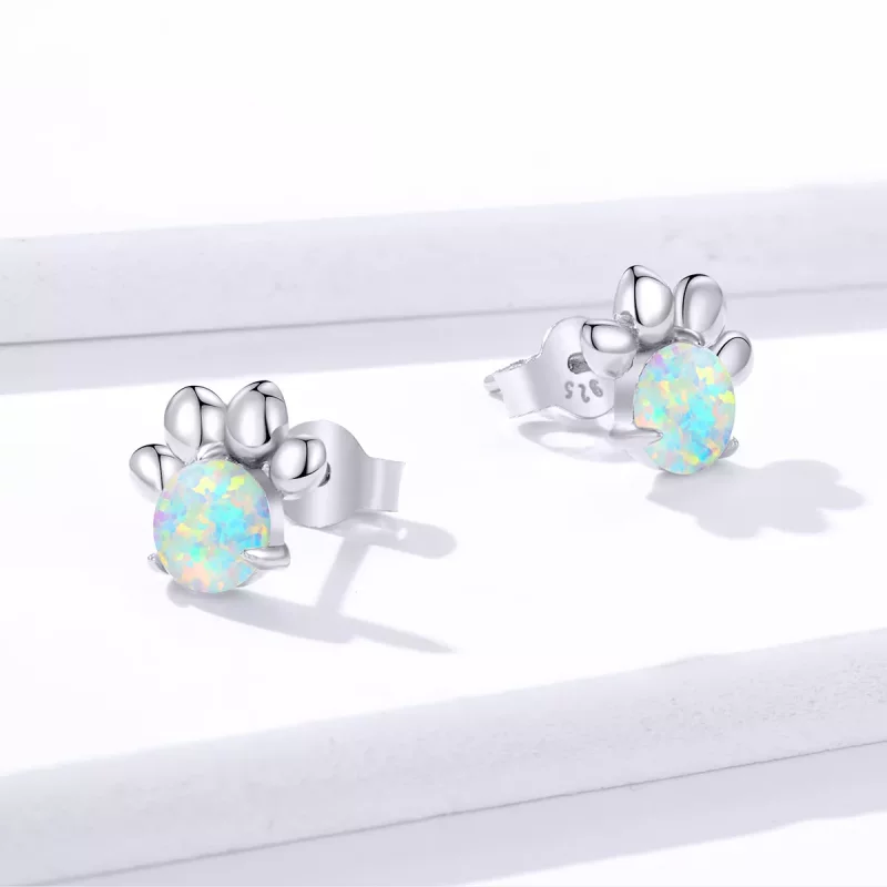 (afbeelding voor) Pandora Style Opaal Huisdier Seal Oorknopjes - BSE346 - Bekijken 3