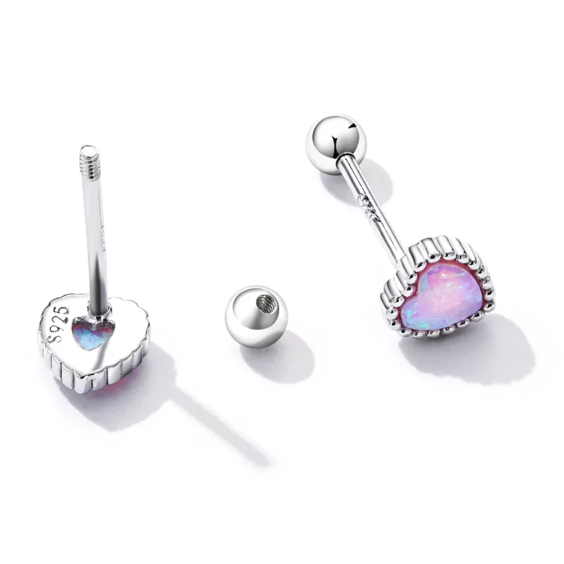 (afbeelding voor) Pandora Style Opaal Liefde Oorknopjes - SCE1383 - Bekijken 3