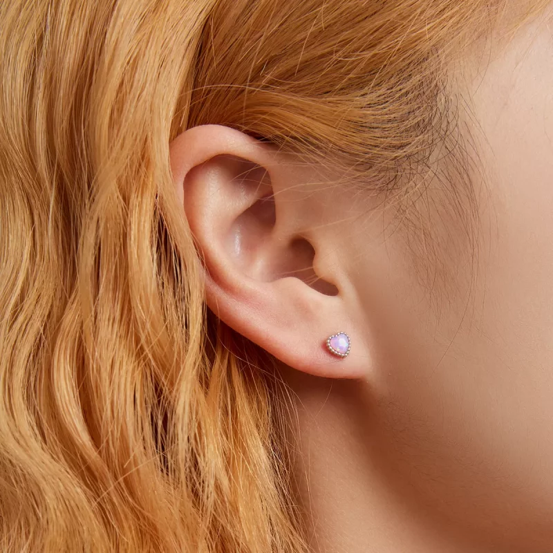 (afbeelding voor) Pandora Style Opaal Liefde Oorknopjes - SCE1383 - Bekijken 7