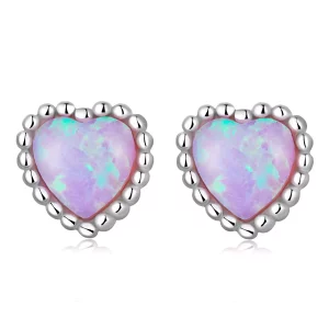 (afbeelding voor) Pandora Style Opaal Liefde Oorknopjes - SCE1383