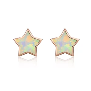 Pandora Style Opaal Pentagram Oorknopjes - SCE674 (afbeelding voor) Pandora Style Opaal Pentagram Oorknopjes - SCE674