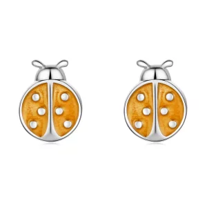 Pandora Style Oranje Lieveheersbeestje Oorknopjes - SCE1345 (afbeelding voor) Pandora Style Oranje Lieveheersbeestje Oorknopjes - SCE1345