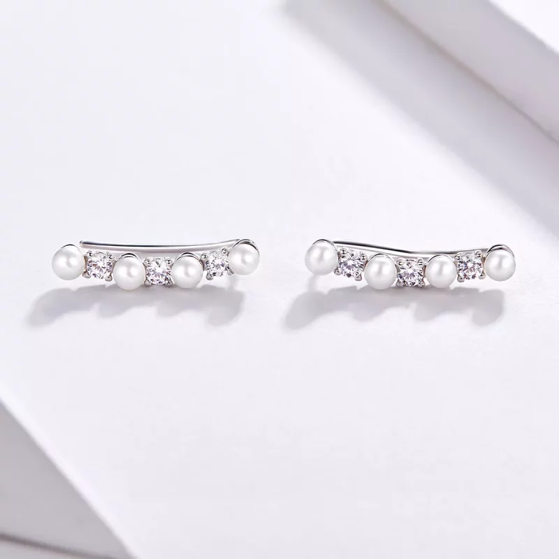 (afbeelding voor) Pandora Style Parel Oorknopjes - BSE118 - Bekijken 2
