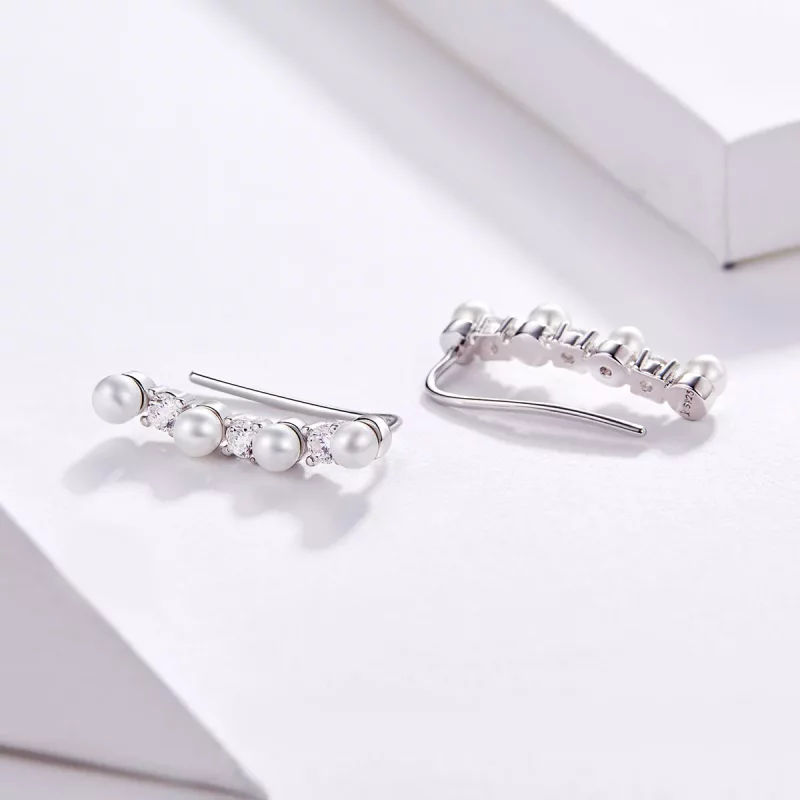 (afbeelding voor) Pandora Style Parel Oorknopjes - BSE118 - Bekijken 3