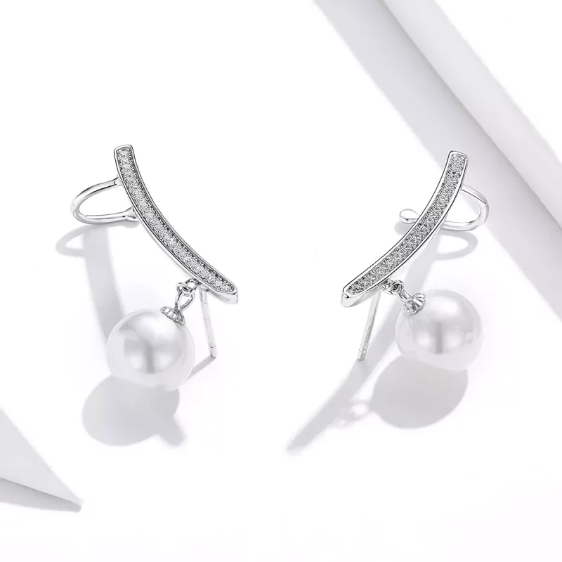 (afbeelding voor) Pandora Style Parel Oorknopjes - BSE299 - Bekijken 2