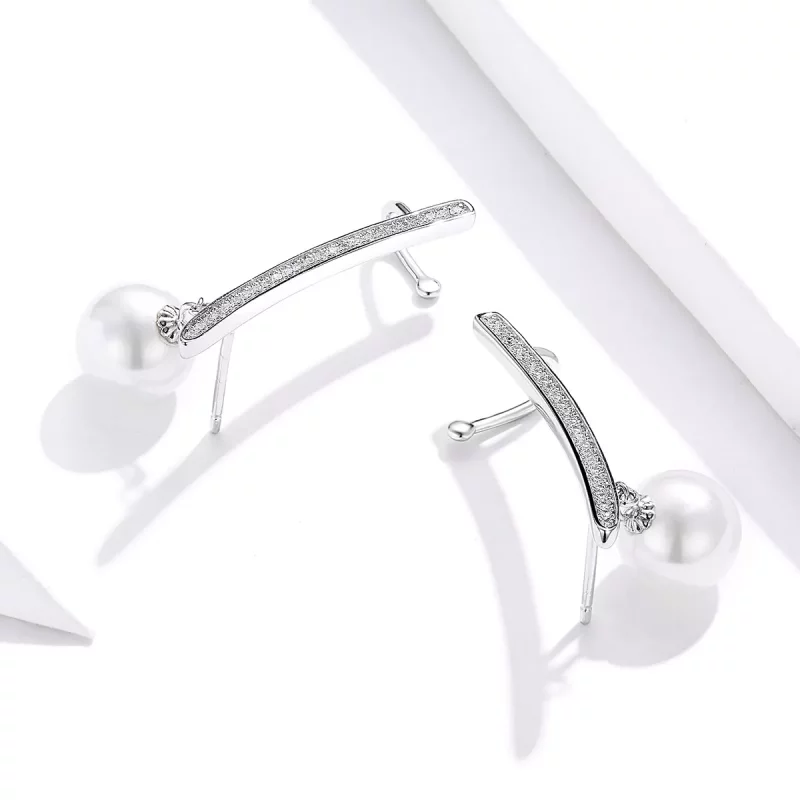 (afbeelding voor) Pandora Style Parel Oorknopjes - BSE299 - Bekijken 3