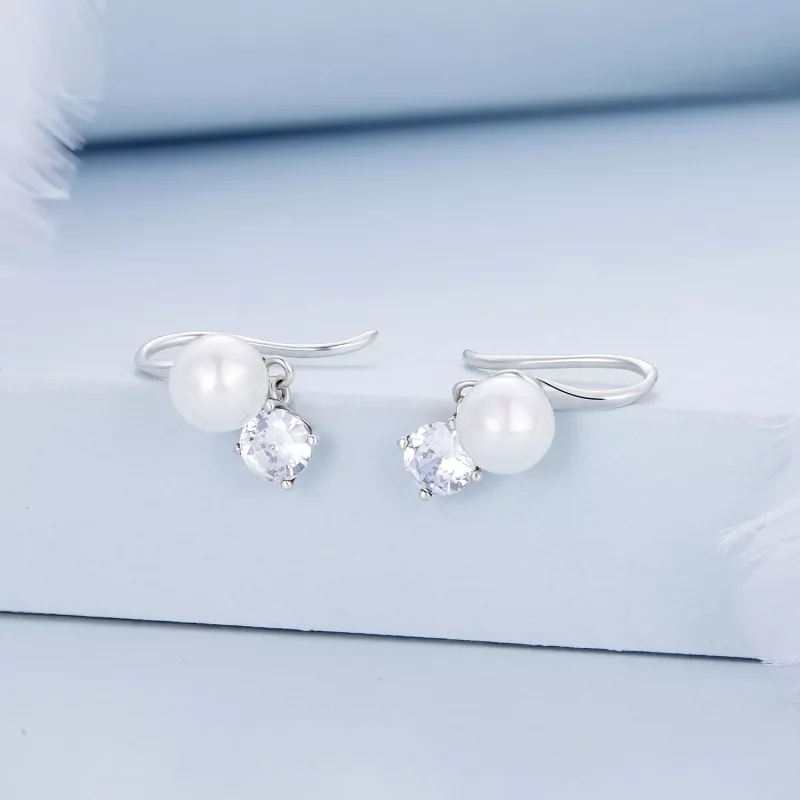 (afbeelding voor) Pandora Style Parel Oorknopjes - BSE684 - Bekijken 2