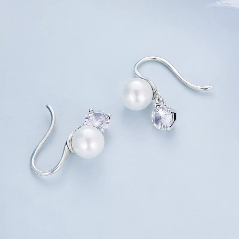 (afbeelding voor) Pandora Style Parel Oorknopjes - BSE684 - Bekijken 3