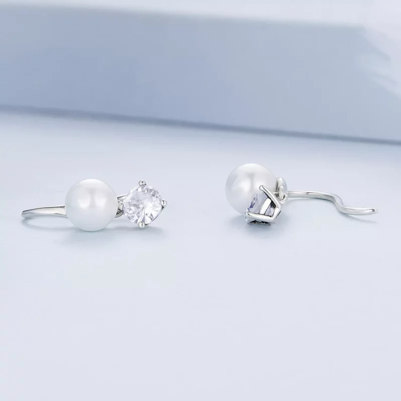 (afbeelding voor) Pandora Style Parel Oorknopjes - BSE684 - Bekijken 4