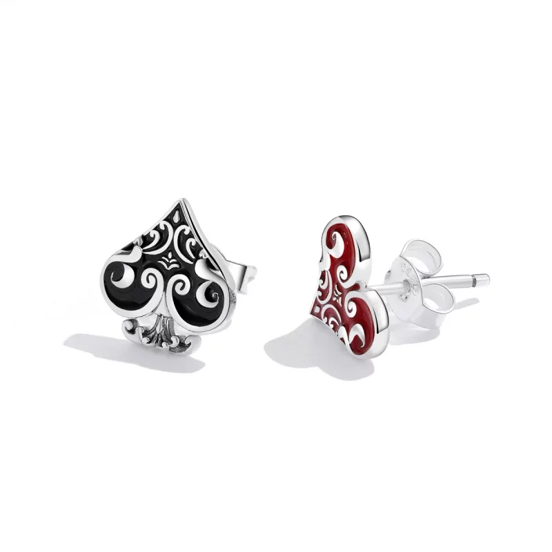 (afbeelding voor) Pandora Style Poker harten Oorknopjes - SCE1378 - Bekijken 3