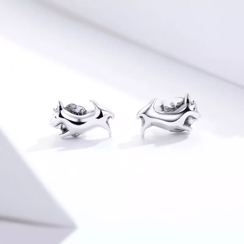 (afbeelding voor) Pandora Style Puppy Oorknopjes - SCE818 - Bekijken 2