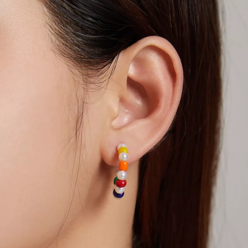 (afbeelding voor) Pandora Style Rainbow Shell Kralen Oorknopjes - SCE1183 - Bekijken 6