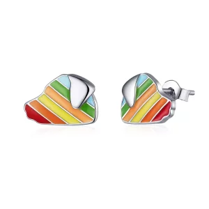 Pandora Style Regenboog Hond Oorknopjes - SCE825 (afbeelding voor) Pandora Style Regenboog Hond Oorknopjes - SCE825