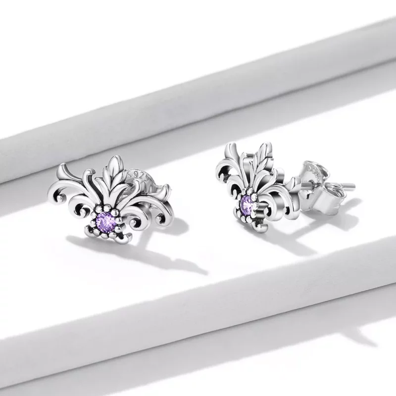 (afbeelding voor) Pandora Style Retro Patroon Oorknopjes - BSE578 - Bekijken 3